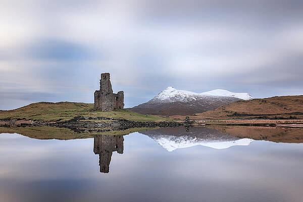 Reflection Wall Art featuring the photograph Ardvreck Castle Reflection by Grant Glendinning