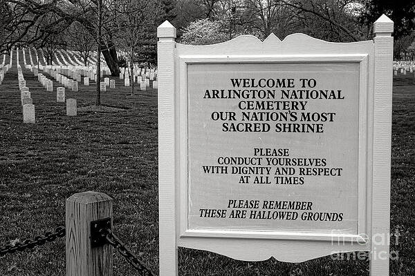 Arlington National Cemetery Signage Photograph
