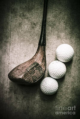 Vintage Golf Club and Balls Photograph