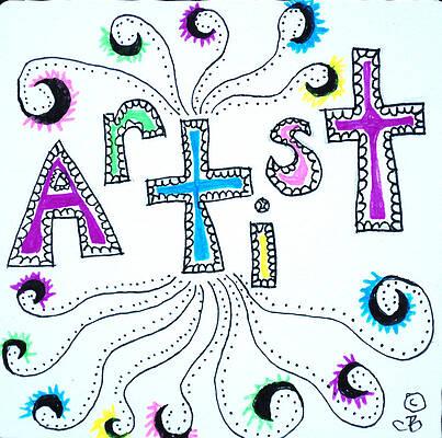 Carer Wall Art featuring the drawing Artist by Carole Brecht