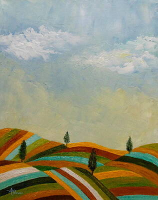 Landscape Painting - As Time Goes By by Angeles M Pomata