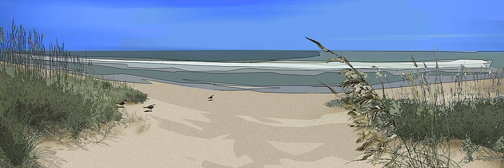 Wall Art featuring the digital art Ashore by Gina Harrison