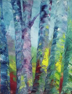 Wall Art featuring the painting Aspen Spectrum by Raette Meredith