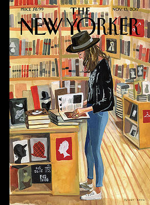Bookstore Browsing with Hat Painting