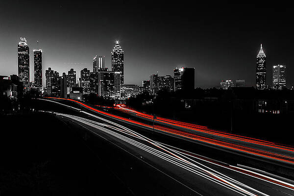 Building Photograph - Atlanta Black And White by Kenny Thomas