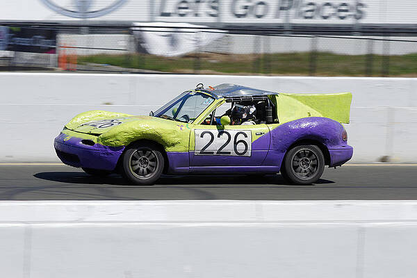 America Photograph - Augmented -- Mazda Miata At The 24 Hours Of LeMons Race In Sonoma, California by Darin Volpe