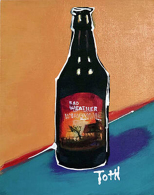 Bar Wall Art featuring the painting Bad Weather by Laura Toth