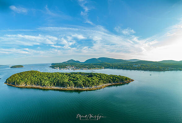 Maine Photograph - Bar Island, Bar Harbor by Veterans Aerial Media LLC