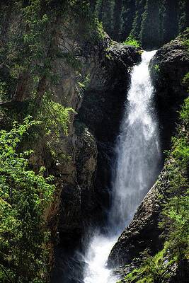 Travel Photograph - Barskoon Waterfall by Robert Grac