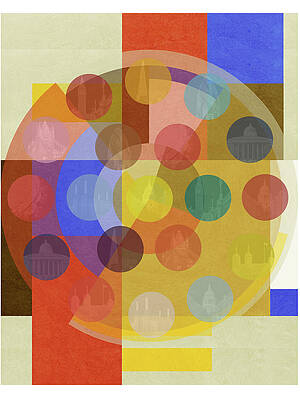 Portrait Wall Art featuring the digital art Bauhaus London FIVE by BFA Prints