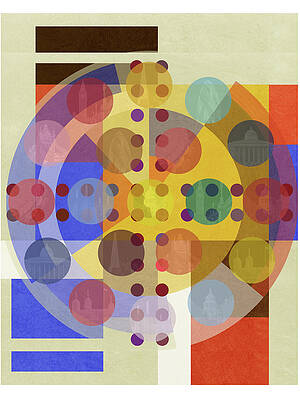 Portrait Wall Art featuring the digital art Bauhaus London TWO by BFA Prints