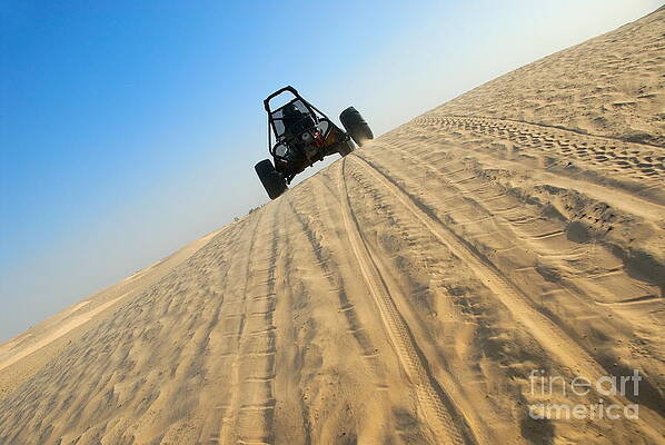 Beach Wall Art featuring the photograph Beach Buggy Speeding Across Desert by Sami Sarkis Photography