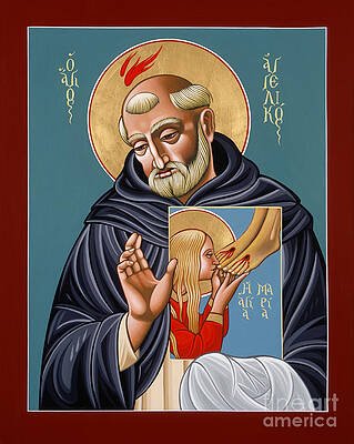 Wall Art featuring the painting Beato Fra Angelico -Patron Of Artisits 126 by William Hart McNichols