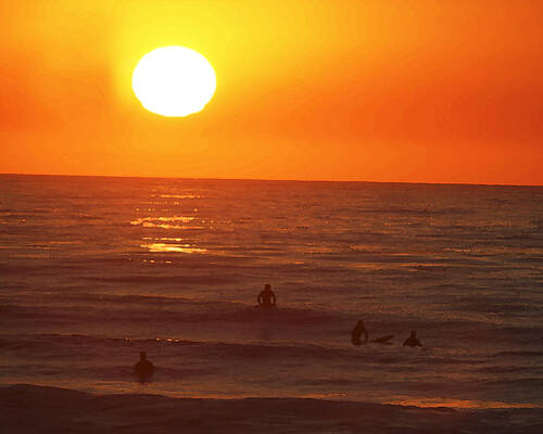 San Diego Wall Art featuring the digital art Beautiful California Sunset by Waterdancer