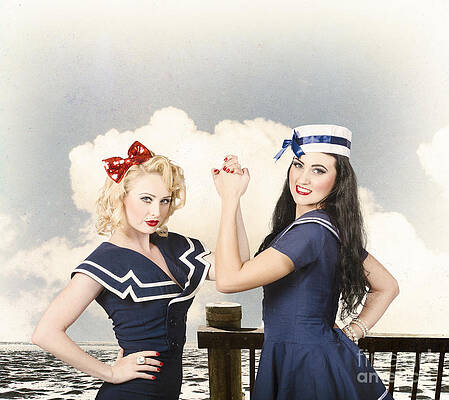 Wall Art featuring the photograph Vintage Fashion Fight by Jorgo Photography