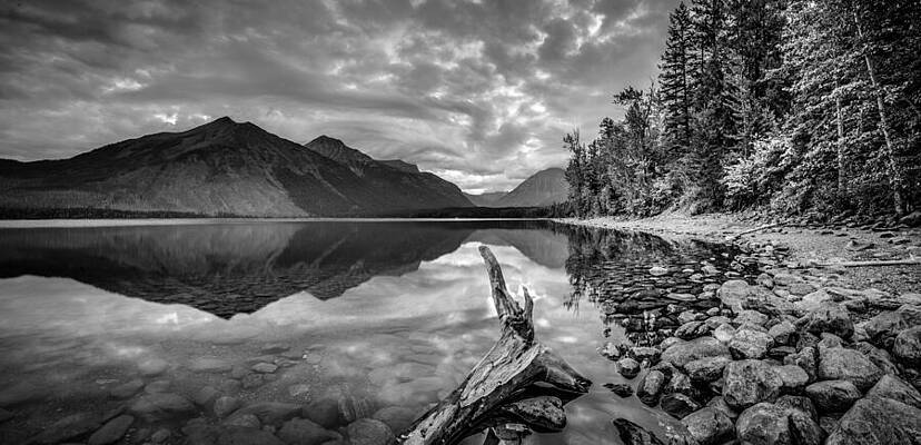 Serene Mountain Lake Reflection Wall Art