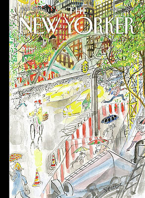 Busy New York Street Scene Wall Art