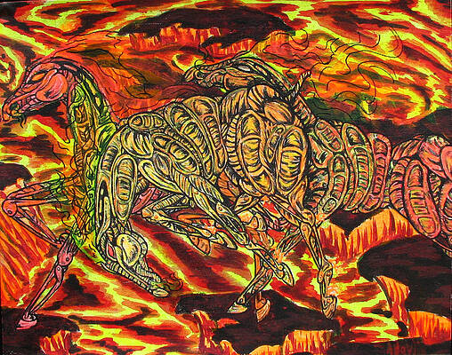 Wall Art featuring the painting Biomechanic by Megan Thompson