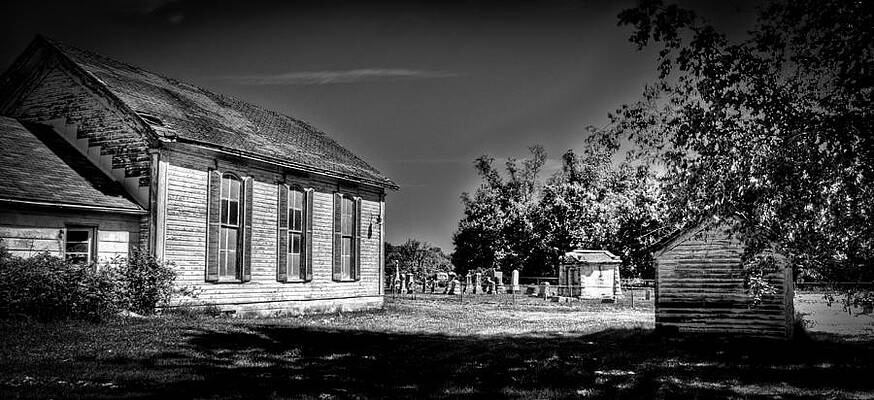 Architecture Wall Art featuring the photograph Black And White Of Old Church by Jonny D