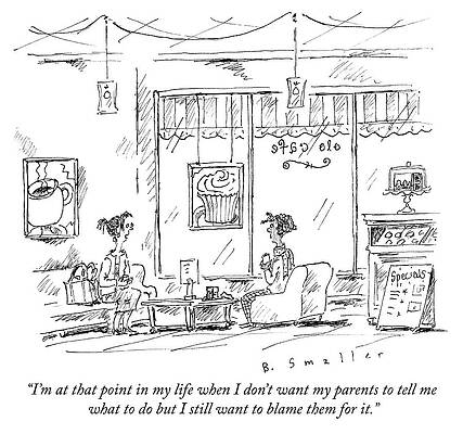 Youth Drawing - Blaming The Parents by Barbara Smaller