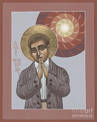 Wall Art featuring the painting Saint Francisco Marto Of Fatima 081 by William Hart McNichols