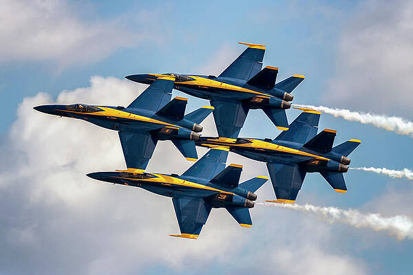 Photograph - Blue Angels Diamond Formation by American Landscapes
