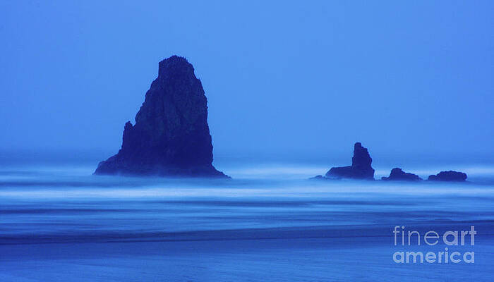 Oregon Photograph - Blue Dusk At Cannon Beach by Bruce Block