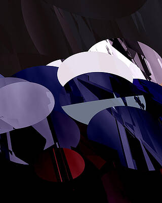 Geometric Wall Art featuring the digital art Blue Evening by Vic Eberly