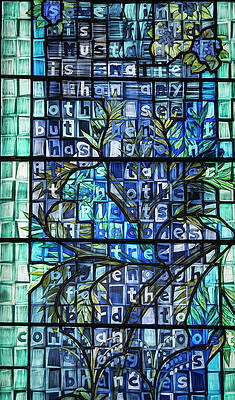 Beautiful Photograph - Blue Stained Glass by Jean Noren