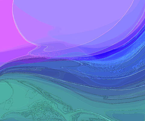 Sky Digital Art - Blue Valley by Gina Harrison