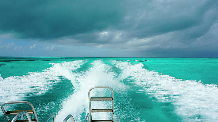 Wall Art featuring the photograph Boat Ride Ambergris Caye, Belize by Waterdancer