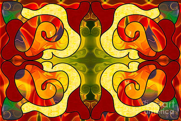 Wall Art featuring the digital art Boldly Experiencing Consciousness Abstract Art By Omashte by Omaste Witkowski