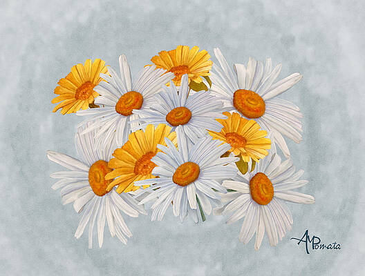 Mixed Media - Bouquet Of Wild Flowers by Angeles M Pomata