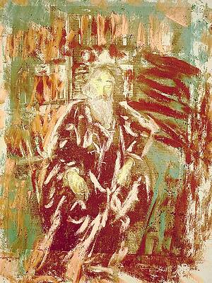 Wall Art featuring the drawing Brahms In His Study by Bencasso B