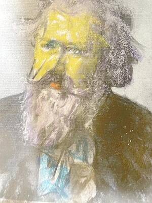 Wall Art featuring the drawing Brahmsabilly Roy Study by Bencasso B