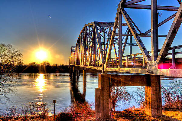 West Virginia Photograph - Bridge At Sunset by Jonny D