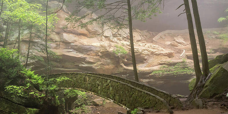Wall Art featuring the photograph Bridge To Old Man's Cave by Steve L'Italien