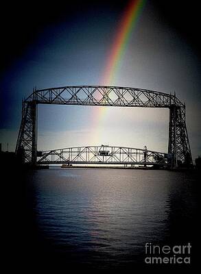 Rainbow Over Lift Bridge Wall Art