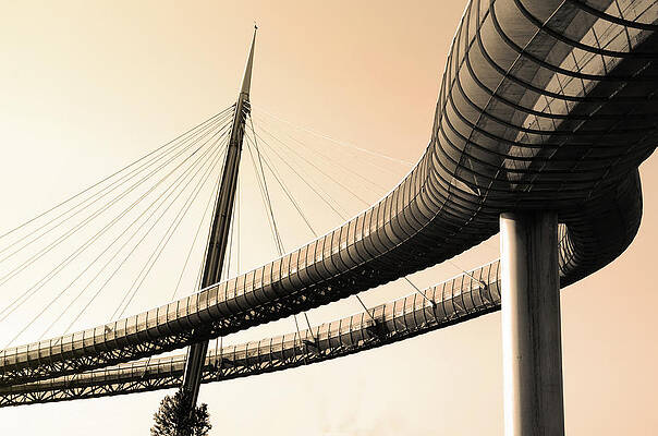 Architecture Photograph - Bridges In The Sky - Pescara, Italy by AM FineArtPrints