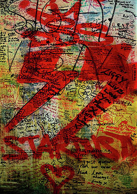 Digital Art - Brixton Bowie - Trembling Flowers SEVEN by BFA Prints