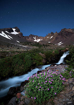 Wall Art featuring the photograph Broken Top Night Scape by Russell Wells