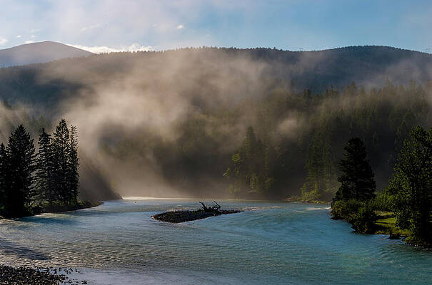Spring Photograph - Bull River At Sunrise by Darcy Michaelchuk