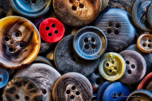 Abstract Photograph - Buttons 4093 by Dan Beauvais