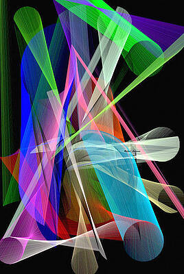 Abstract Wall Art featuring the digital art C8 by Rafael Salazar