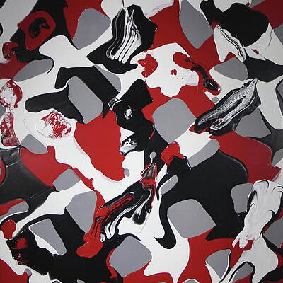 Textured Wall Art featuring the painting Caliente Imprint by Madeleine Arnett