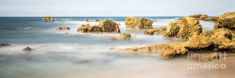 California Wall Art featuring the photograph California Laguna Beach Rocks Panorama Photo by Paul Velgos