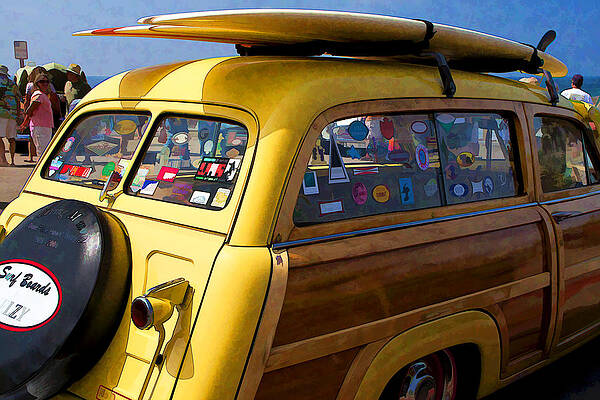 San Diego Wall Art featuring the digital art California Woodie #1 by Waterdancer