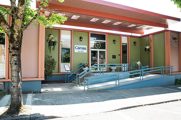Oregon Wall Art featuring the photograph Camas City Hall by Tom Cochran