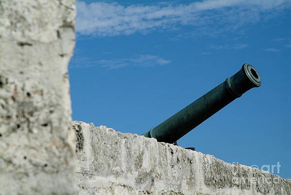 City Photograph - Cannon Protruding From The Ramparts Of The Castillo Real De La Real Fuerza On Plaza De Armas by Sami Sarkis Photography