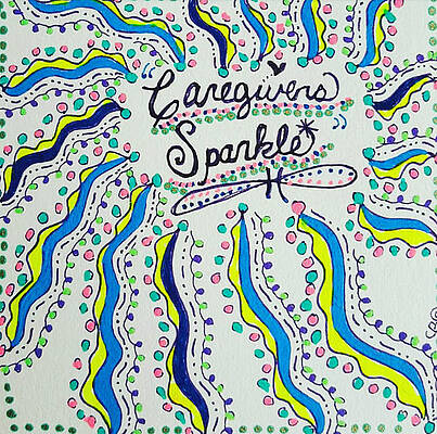 Carer Wall Art featuring the drawing Sparkle by Carole Brecht